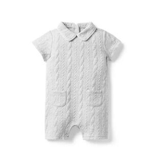 Janie and jack cable knit romper perfect for Christmas pictures! 12-18 months